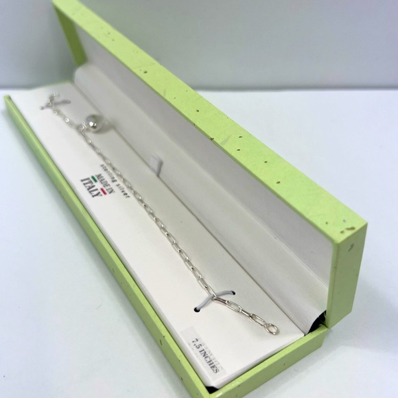 MÍA FIORE, HEART BRACELET, ITALIAN STERLING SILVER, 7.5 INCHS WOMEN’S BRACELET - Picture 2 of 12